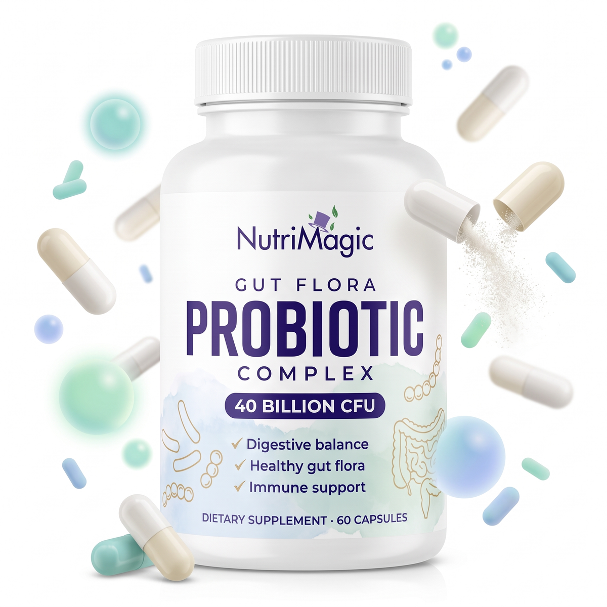 NutriMagic Probiotic Complex 40 Billion CFU 60 capsules